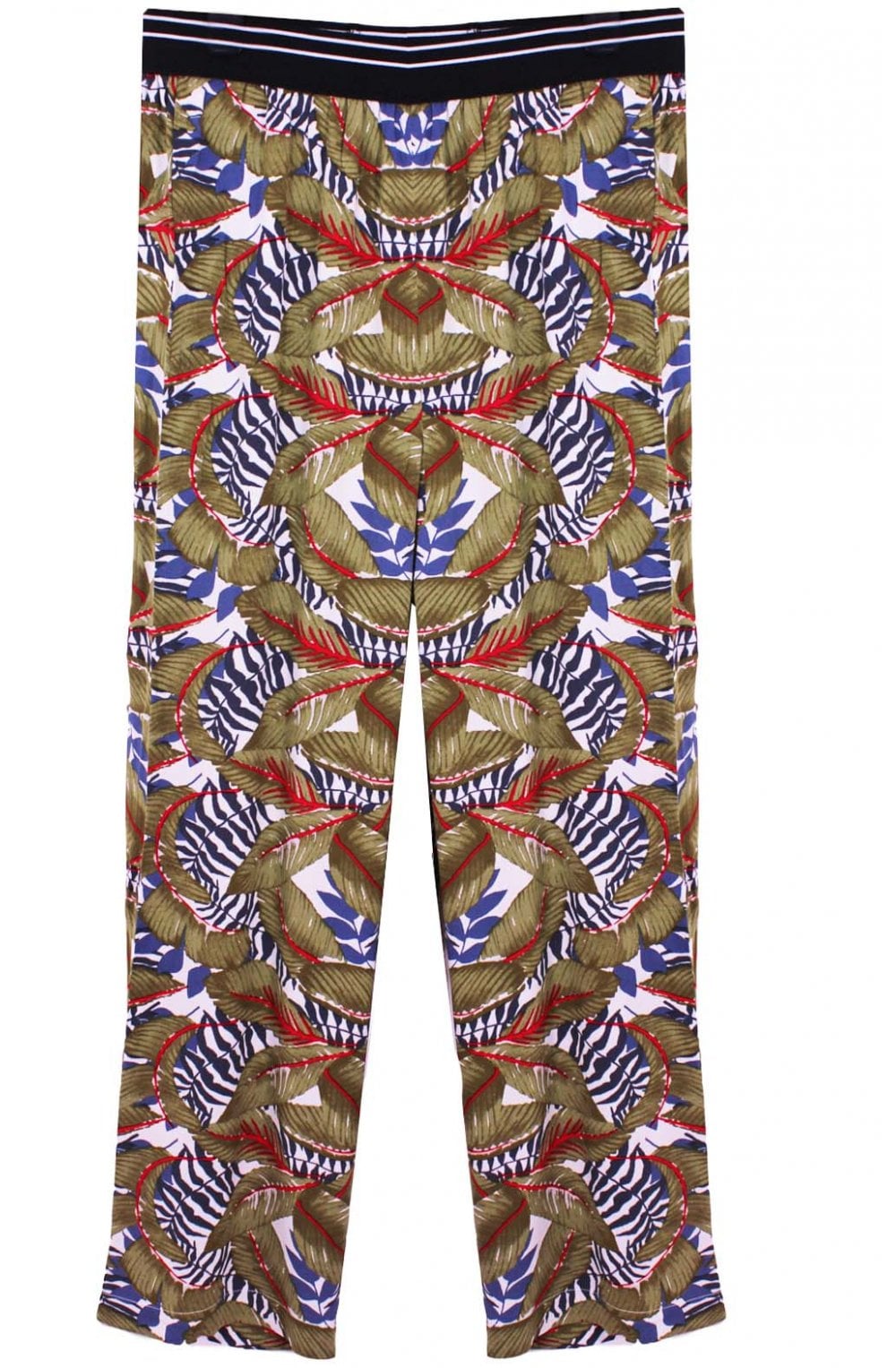 Tropical Leaf Print Trousers