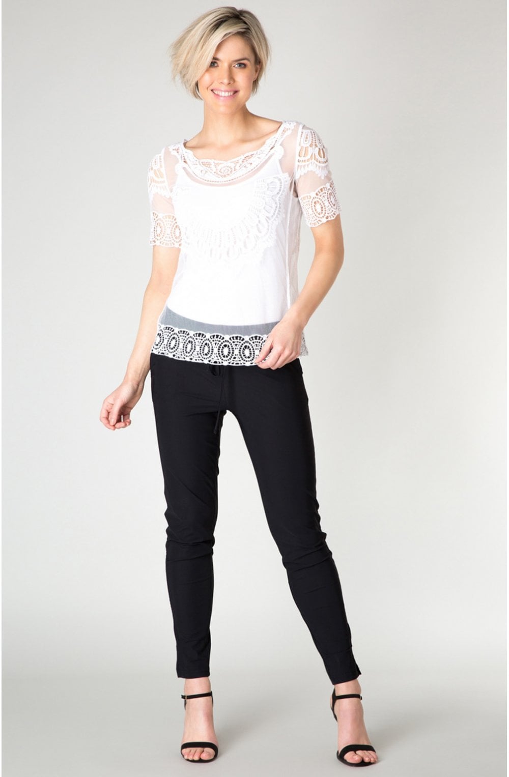 White Crocheted Lace Top