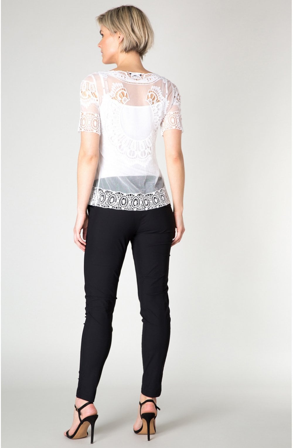 White Crocheted Lace Top