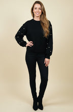 Nero Black Pearl Sleeve Jumper