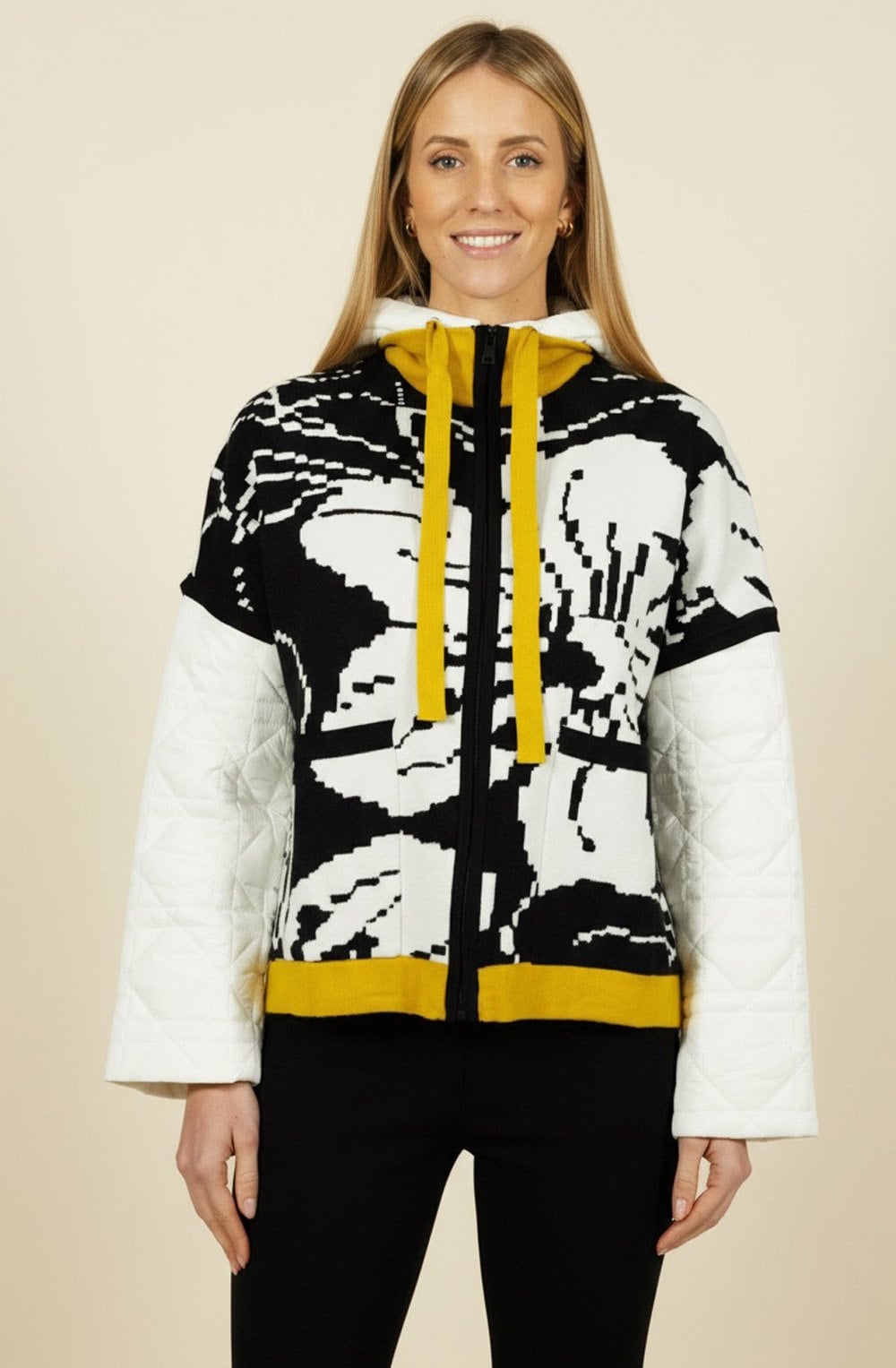 Nero Cardigan with Removable Quilted Hood and Sleeves