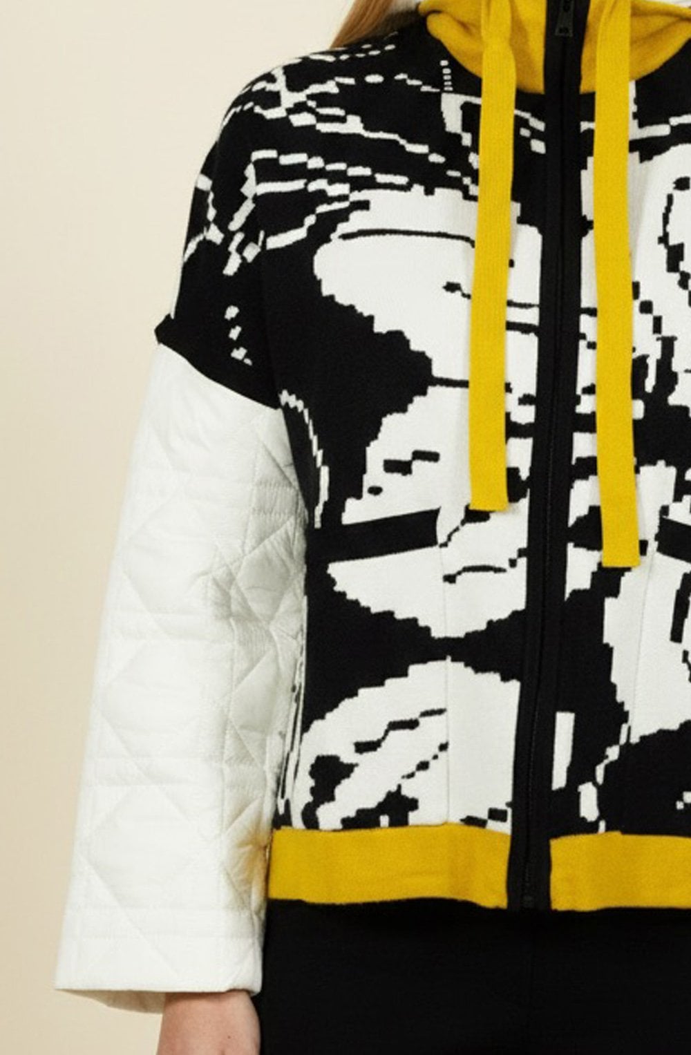 Nero Cardigan with Removable Quilted Hood and Sleeves